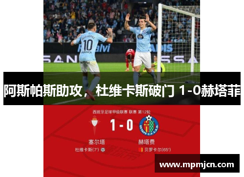 阿斯帕斯助攻，杜维卡斯破门 1-0赫塔菲